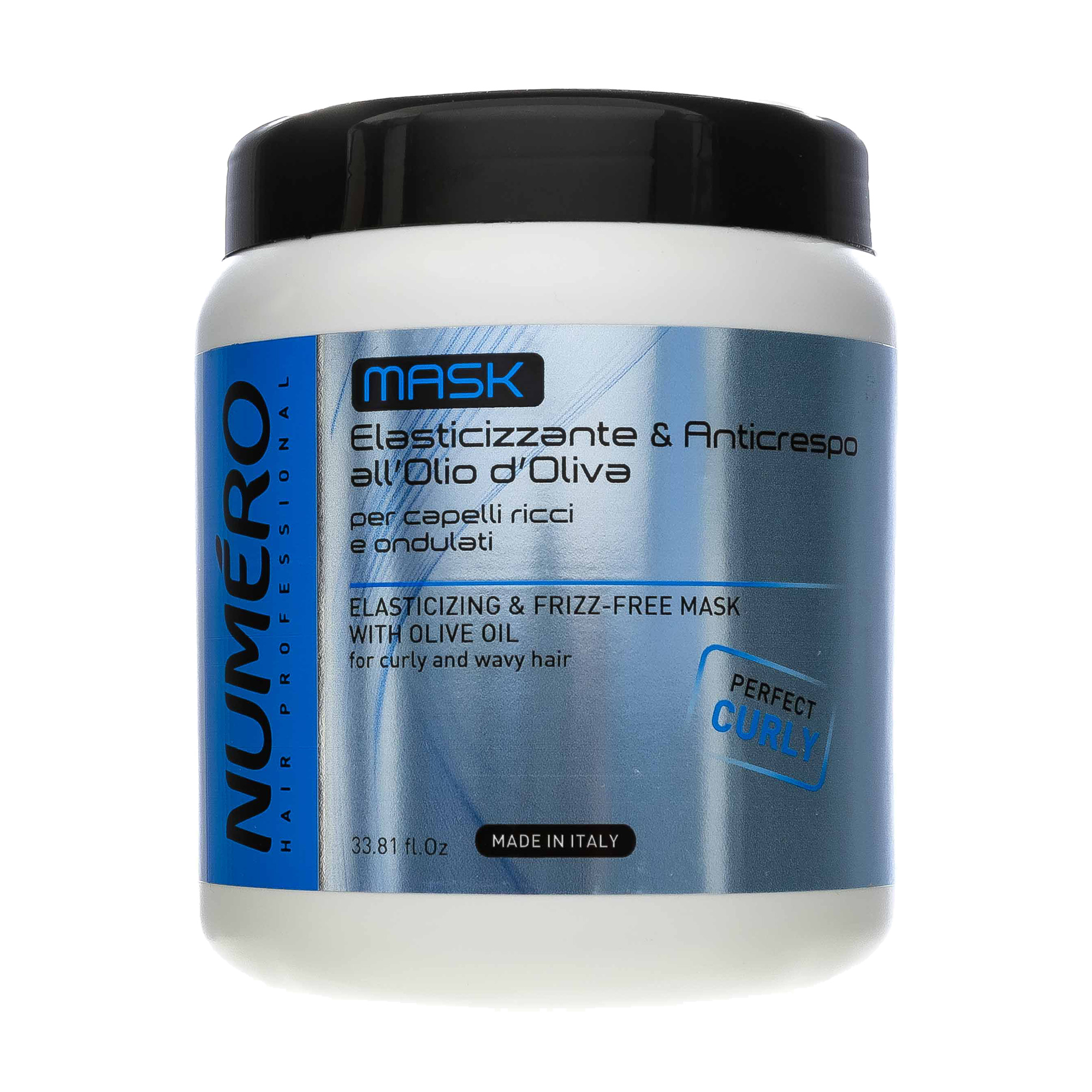 Маска Brelil Numero Elasticizing Mask для кучерявого волосся, на основі оливкової олії, 1 л